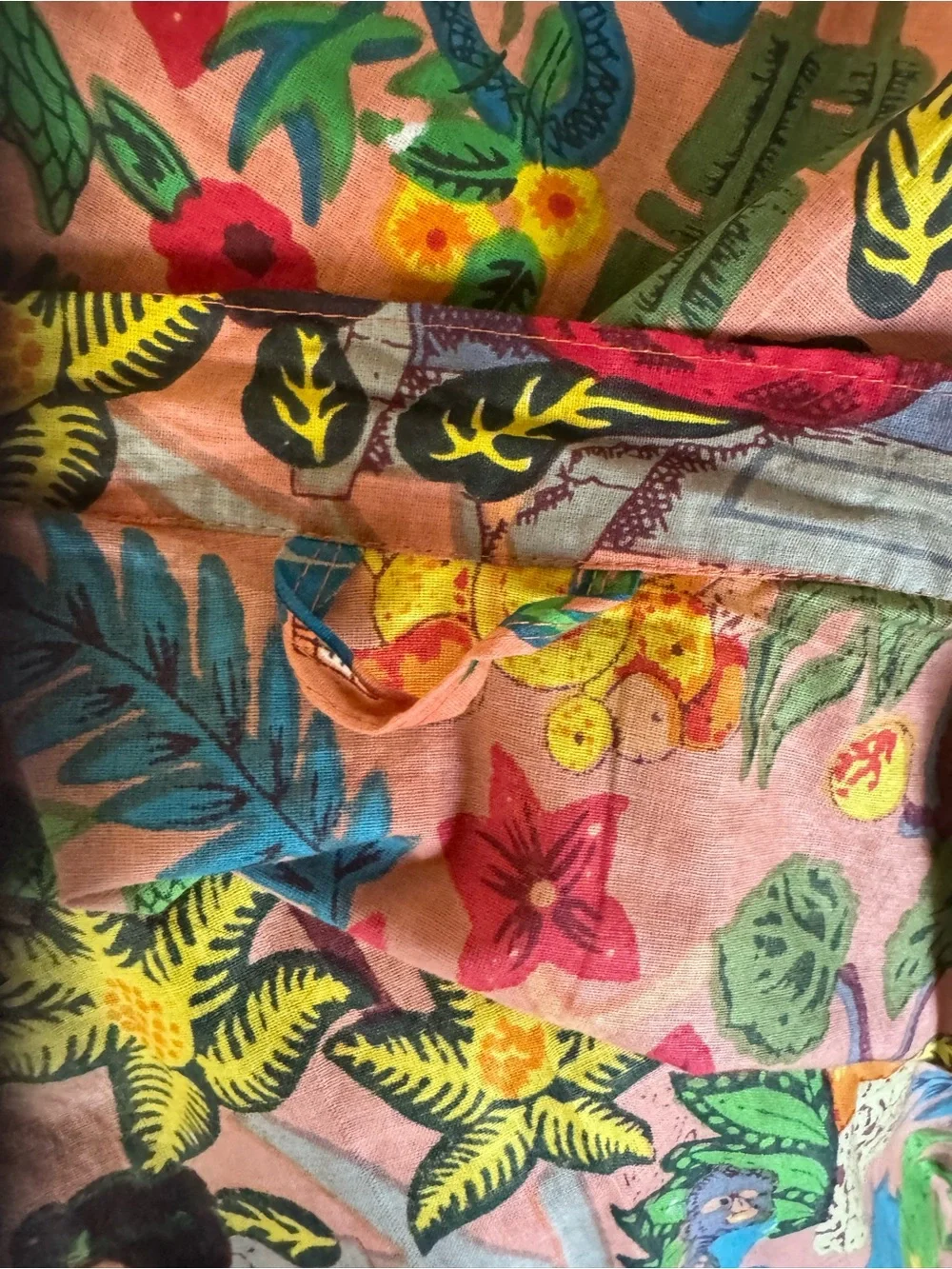 Indian Handmade Frida Kahlo Woman’s Kimono Multicolor Printed 100% Cotton Robe